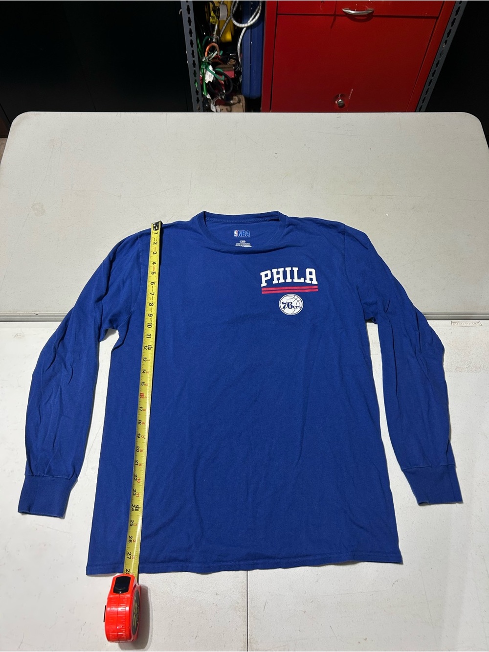 NBA Philadelphia 76ers Mens Long Sleeve T Shirt Size L